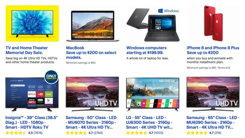 Rebajas de Memorial Day en Best Buy Imagen: Best Buy